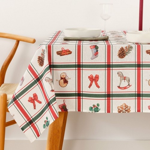 Stain-proof resined tablecloth Belum Scottish Christmas 250 x 140 cm image 1