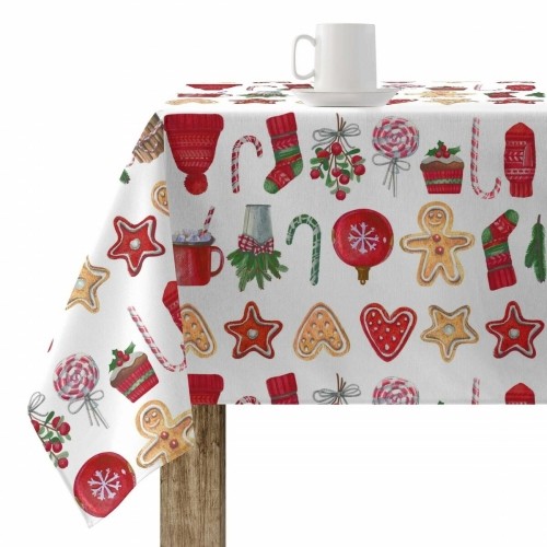 Stain-proof resined tablecloth Belum Merry Christmas 140 x 140 cm image 1