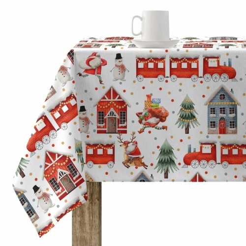 Stain-proof resined tablecloth Belum Merry Christmas 140 x 140 cm image 1