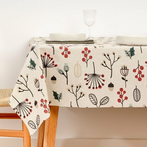 Stain-proof resined tablecloth Belum Merry Christmas 140 x 140 cm image 1