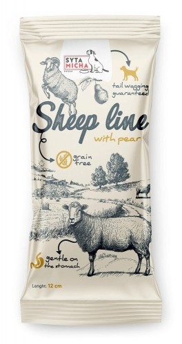 SYTA MICHA Sheep line Sheep with a pear - chew for dog- 12 cm image 1