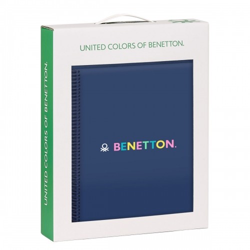 Stationery Set Benetton Cool Navy Blue 2 Pieces image 1