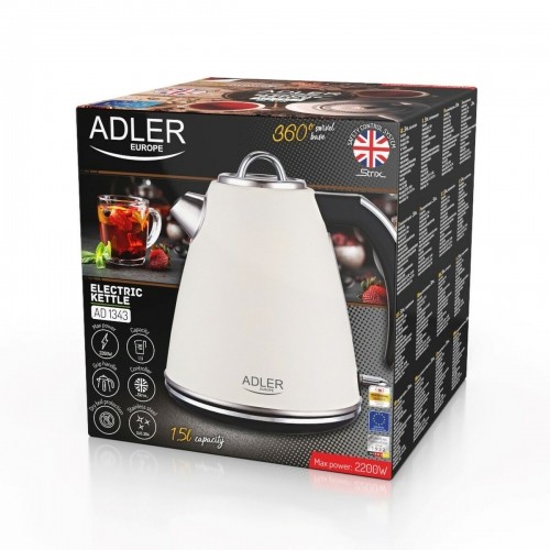 Kettle Adler AD 1343 creme Beige Stainless steel 2200 W 1850 W 1,5 L image 1