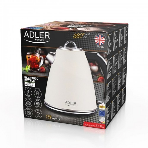 Чайник Adler AD 1343 creme Бежевый Нержавеющая сталь 2200 W 1850 W 1,5 L image 1