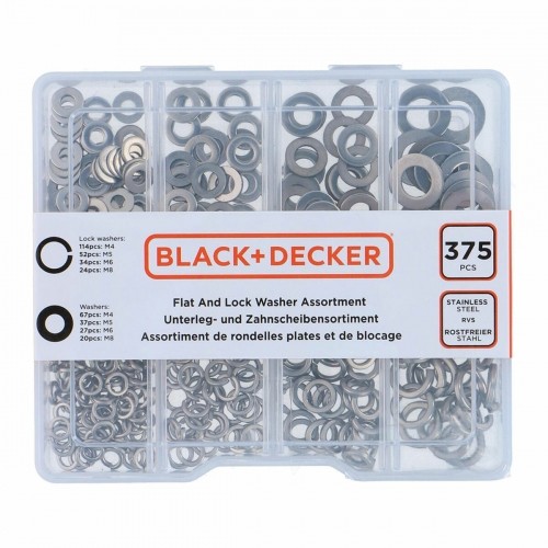 Washers Black & Decker Flat Safety 375 Pieces image 1