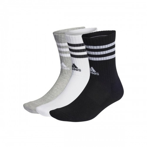 Sports Socks Adidas 3S C SPW CRW 3P IC1323  Grey image 1