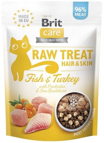 BRIT Care Raw Treat Hair&Skin fish with turkey - cat treats - 40g image 1