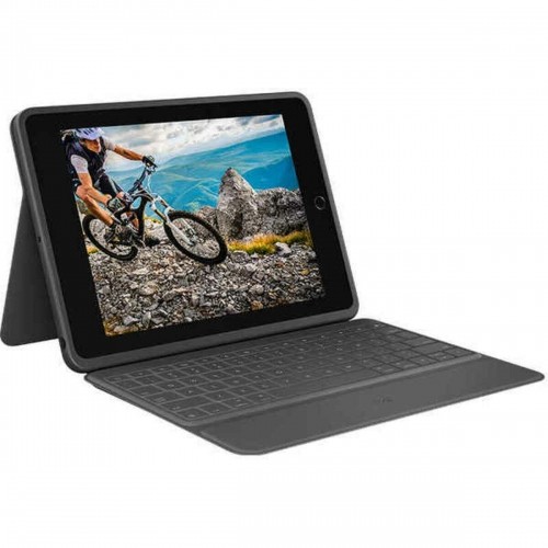 Bluetooth Tastatūra ar Planšetes Balstu Logitech 920-009317 Melns Spāņu Qwerty QWERTY iPad 7 Galaxy Tab S2 image 1