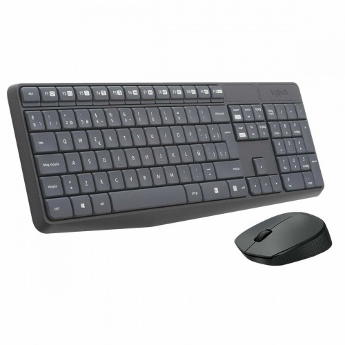 Keyboard and Wireless Mouse Logitech 920-007919 Grey Spanish Qwerty QWERTY image 1