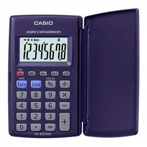 Calculator Casio HL-820-VER Blue Black Pocket image 1