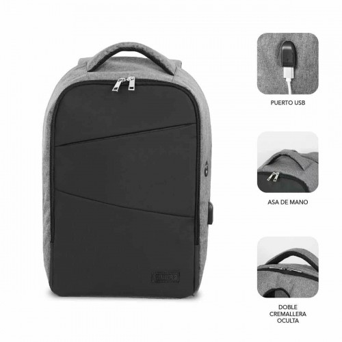 Laptop Backpack Subblim SUBBP-3SA1100 Black image 1