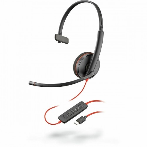 Austiņas ar Mikrofonu Plantronics 209746-201 Melns Sarkans image 1