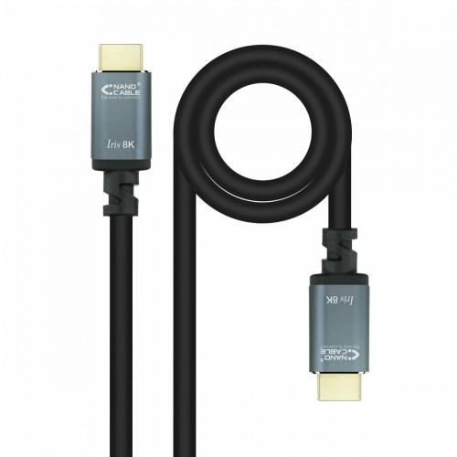 HDMI Kabelis NANOCABLE 10.15.8002 Melns 2 m 8K Ultra HD image 1