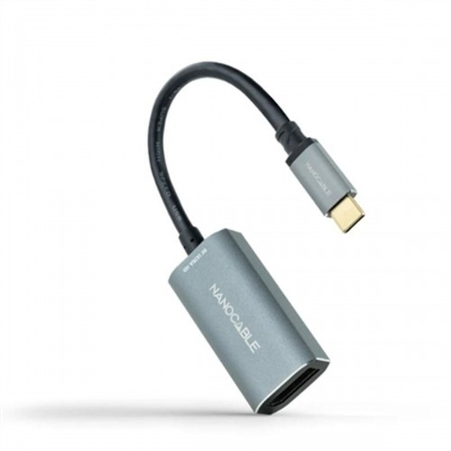 USB-C to DisplayPort Adapter NANOCABLE 10.16.4104-G Grey 15 cm 8K Ultra HD image 1