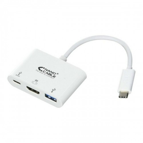 Адаптер USB-C—HDMI NANOCABLE 10.16.4302 Full HD (15 cm) Белый (1 штук) image 1