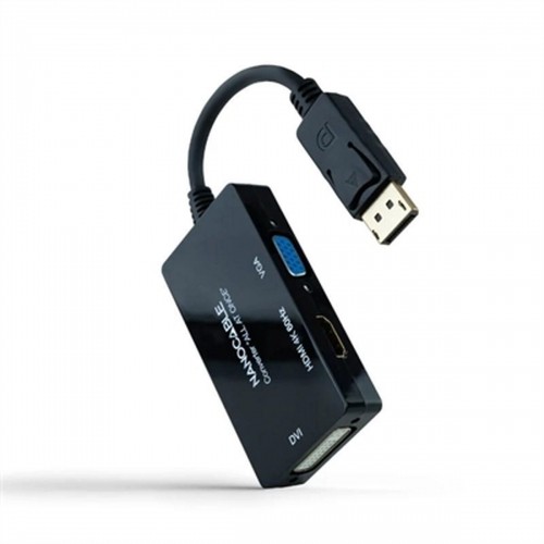 Адаптер для DisplayPort на VGA/DVI/HDMI NANOCABLE 10.16.3301-ALL Чёрный 20 cm image 1