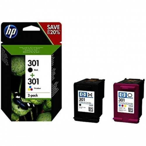 Картридж с Совместимый чернилами HP Чёрный Трехцветный image 1