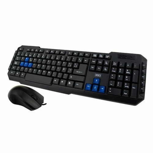 Keyboard and Mouse 3GO COMBODRILE2 Spanish Qwerty Black image 1