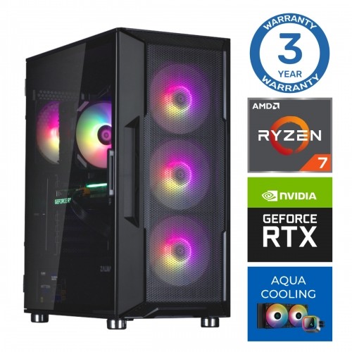 INTOP AQUA Ryzen 7 7700X 16GB DDR5 2TB SSD M.2 NVME+2TB RTX4060 8GB no-OS image 1