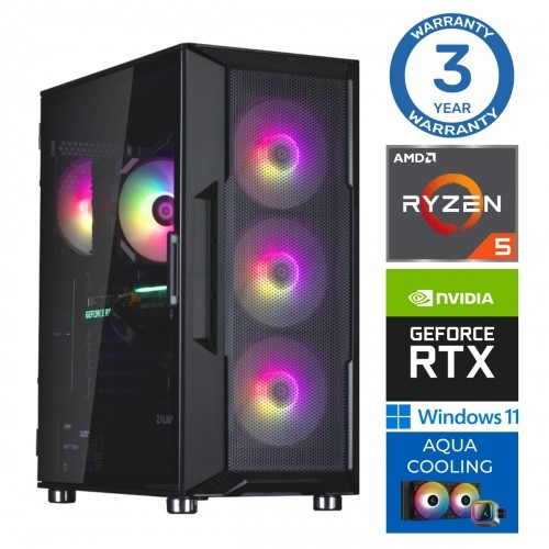 INTOP AQUA Ryzen 5 7600X 16GB DDR5 2TB SSD M.2 NVME+2TB RTX4060 8GB WIN11Pro image 1