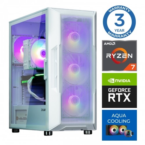 INTOP AQUA Ryzen 7 7700X 32GB DDR5 500SSD M.2 NVME+2TB RTX4060 8GB no-OS image 1