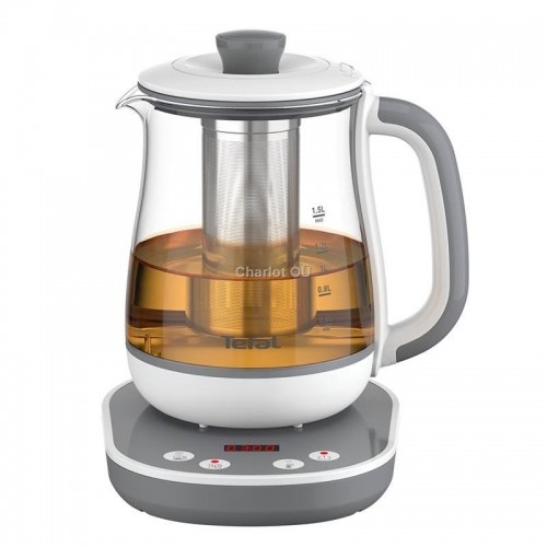 Tefal BJ551B10 Tastea Kettle, Glass, Grey/White image 1