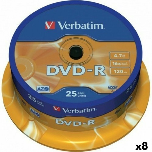 DVD-R Verbatim 4,7 GB 16x (8 штук) image 1