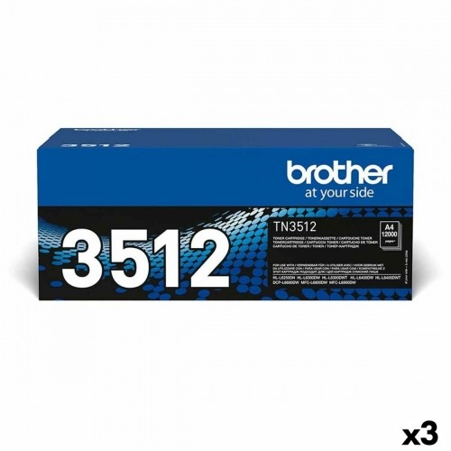 Original Toner Brother TN3512 Black (3 Units) image 1