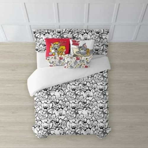 Пододеяльник Tom & Jerry B&W Белый black 155 x 220 cm image 1