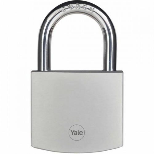 Key padlock Yale Brass Steel Rectangular Silver image 1