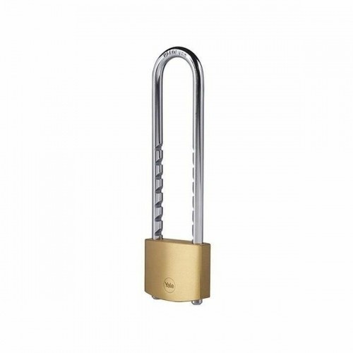 Key padlock Yale Brass Rectangular Golden image 1