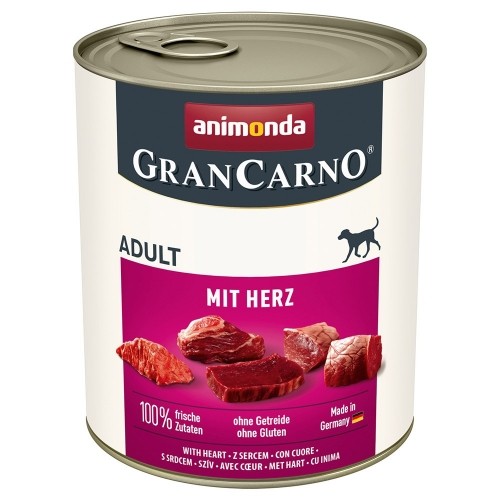 ANIMONDA GranCarno Adult with hearts - wet dog food - 800g image 1