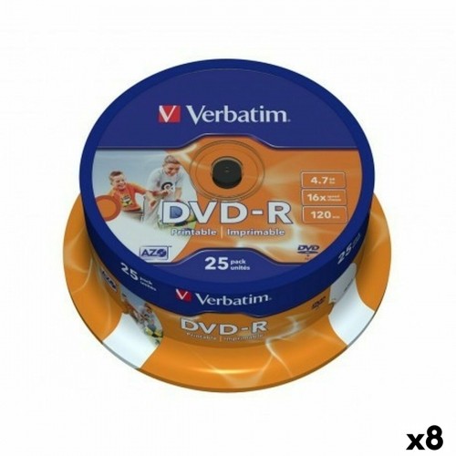 DVD-R Verbatim 4,7 GB 16x (8 штук) image 1