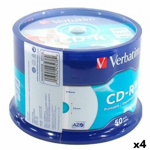 CD-R Verbatim 700 MB 52x (4 штук) image 1