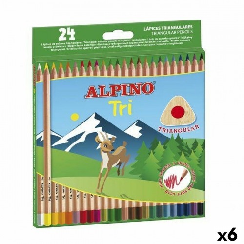 Colouring pencils Alpino Tri Multicolour (6 Units) image 1