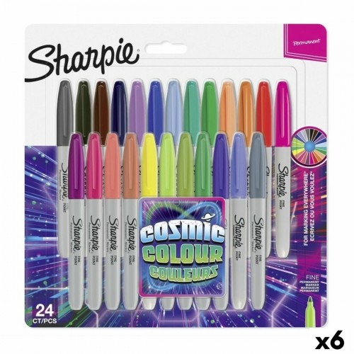 Set of Markers Sharpie Cosmic Colour Multicolour (6 Units) image 1