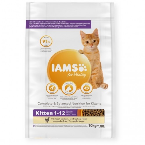 Eukanuba IAMS for Vitality Kitten Fresh chicken - dry cat food - 10kg image 1