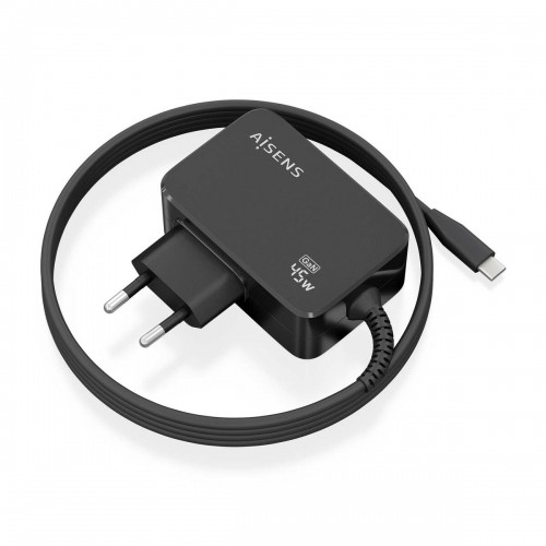 Wall Charger Aisens ASCH-1PD45WL032-BK Black 45 W (1 Unit) image 1