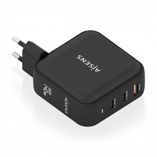 Wall Charger Aisens ASCH-140W3P031-BK 140 W Black (1 Unit) image 1