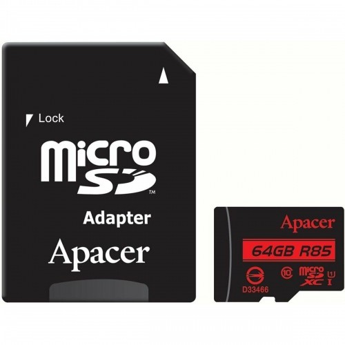 SD Atmiņas Karte Apacer AP64GMCSX10U5-R 64 GB image 1