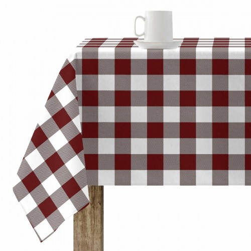 Stain-proof resined tablecloth Belum Maroon 140 x 140 cm Frames image 1