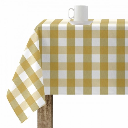 Stain-proof resined tablecloth Belum Mustard 140 x 140 cm Frames image 1