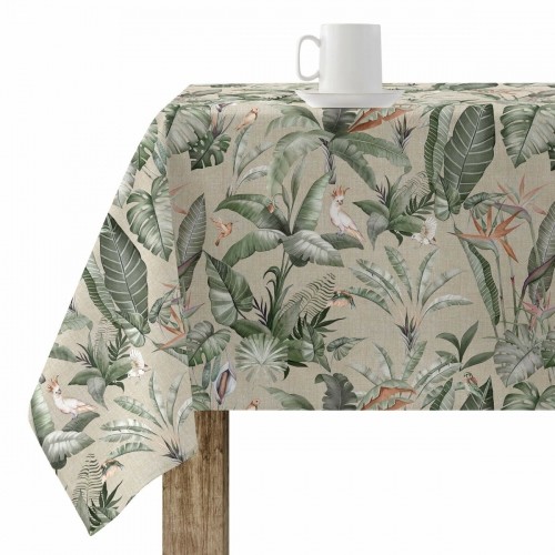 Stain-proof resined tablecloth Belum V23 200 x 140 cm Tropical image 1