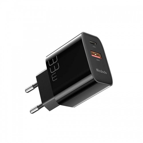 Wall charger Mcdodo CH-0922 USB + USB-C, 33W + USB-C cable (black) image 1