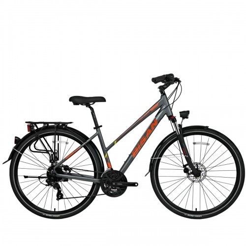 Tūrisma velosipēds Bisan 28 TRX8300 City Lady (PR10010432) pelēks/oranžs (18) image 1
