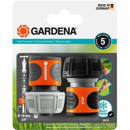 Šļūtenes savienotājs Gardena Aquastop 18275-20 2 gb. image 1