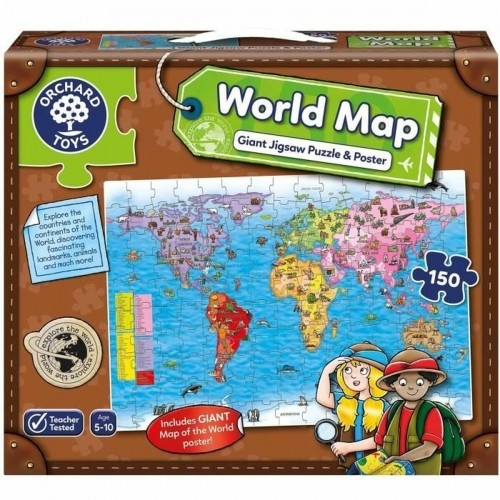 Puzle un domino komplekts Orchard World Map (FR) image 1