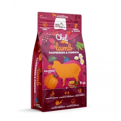 SYTA MICHA Chef Puppy Lamb, raspberries and pumpkin - dry dog food - 9kg image 1