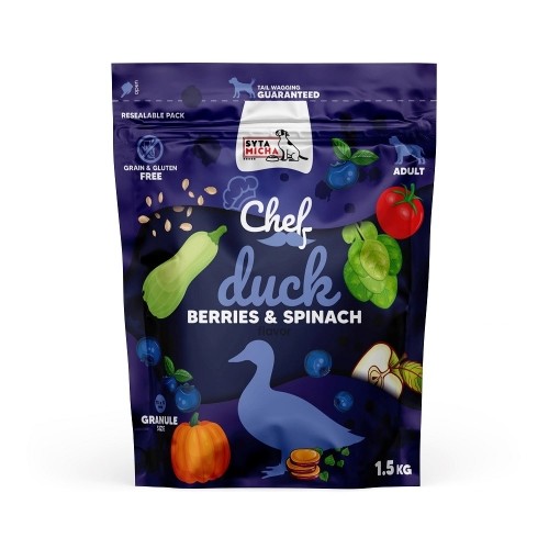 SYTA MICHA Chef Duck, berries and spinach - dry dog food - 1,5kg image 1