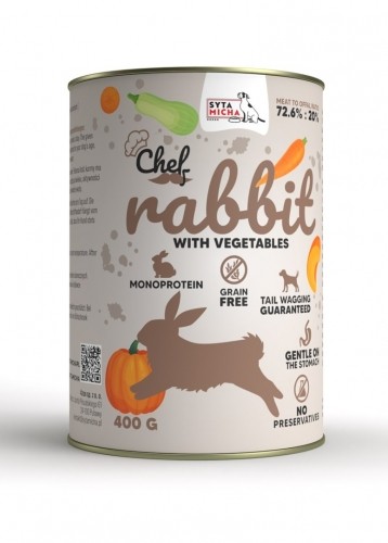 SYTA MICHA Chef Rabbit with vegetables - Wet dog food - 400 g image 1